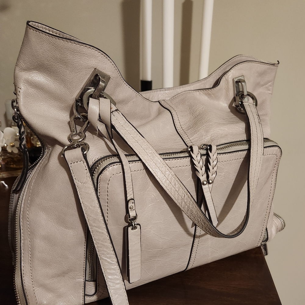 VINCE CAMUTO Leather Zip Tote with Built in Wallet